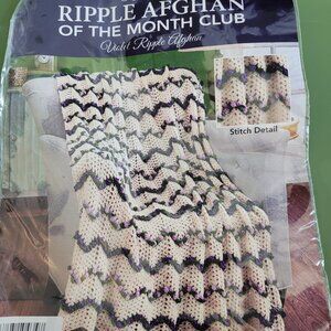 Herrschners Violet Ripple Afghan Crochet Kit